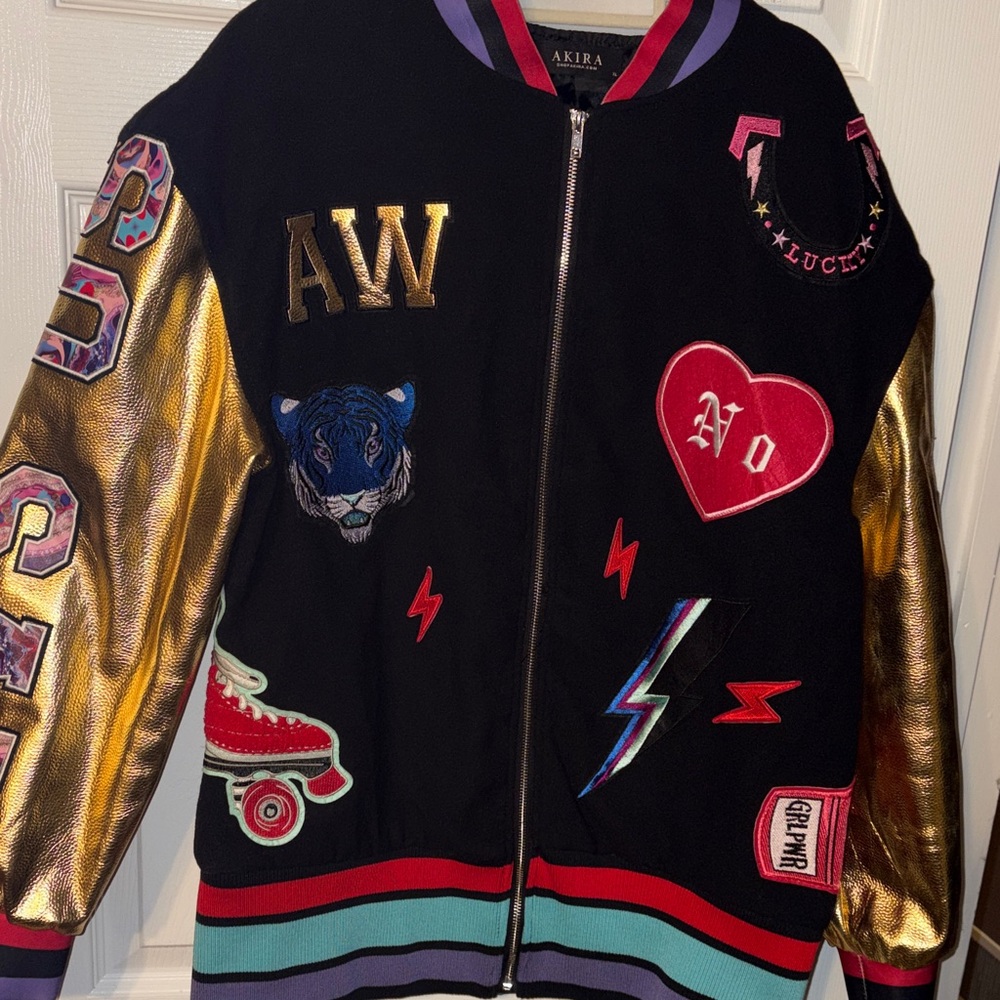 AKIRA Black Jacket with Gold and Red Accents